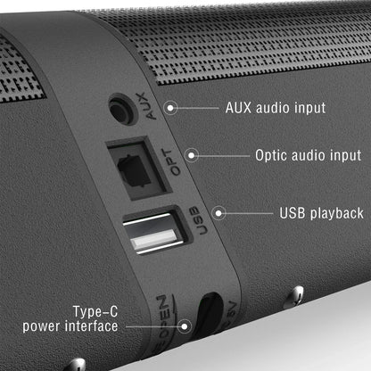 Barre de son 120W Home Cinéma Bluetooth 2 en 1 - Son Détaillé