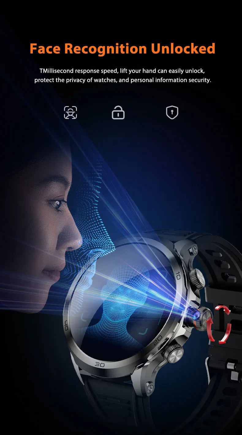 Montre Intelligente H19 Android 10.0 avec Caméra Rotative 1,95" AMOLED