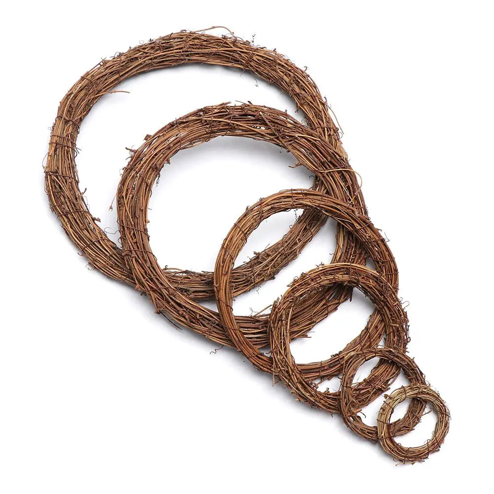 Couronne de Noël en rotin - Décoration festive 8-30cm