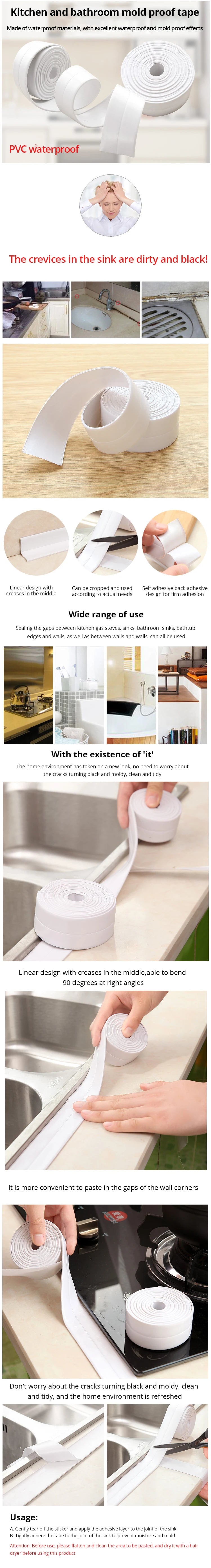 Autocollants muraux étanches PVC pour cuisine - 1 pièce