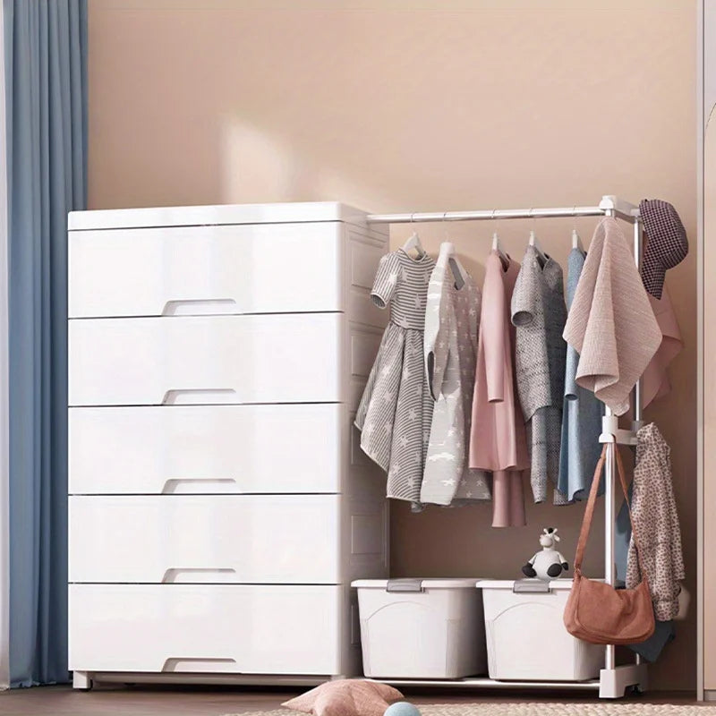 Armoire blanche extensible 5/6 niveaux - Rangement chambre et dortoir