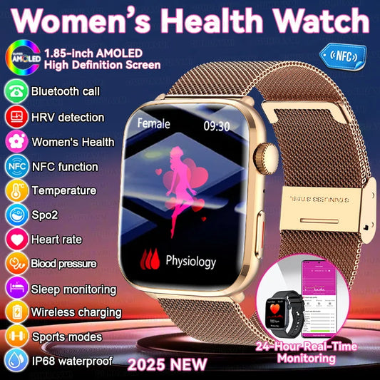 Montre Intelligente Xiaomi Femme - Diagnostic AI, HRV, PPG, IP68