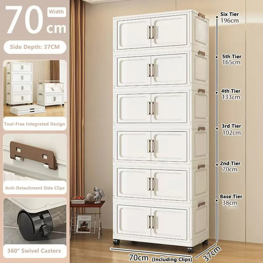 Armoire de rangement pliable pour vêtements de bébé et enfants