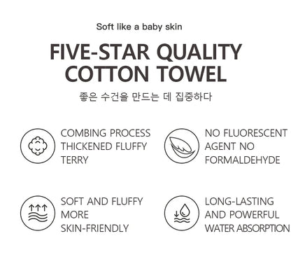 Serviette de Bain Coton Douce et Épaisse - Set de 2 Absorbantes