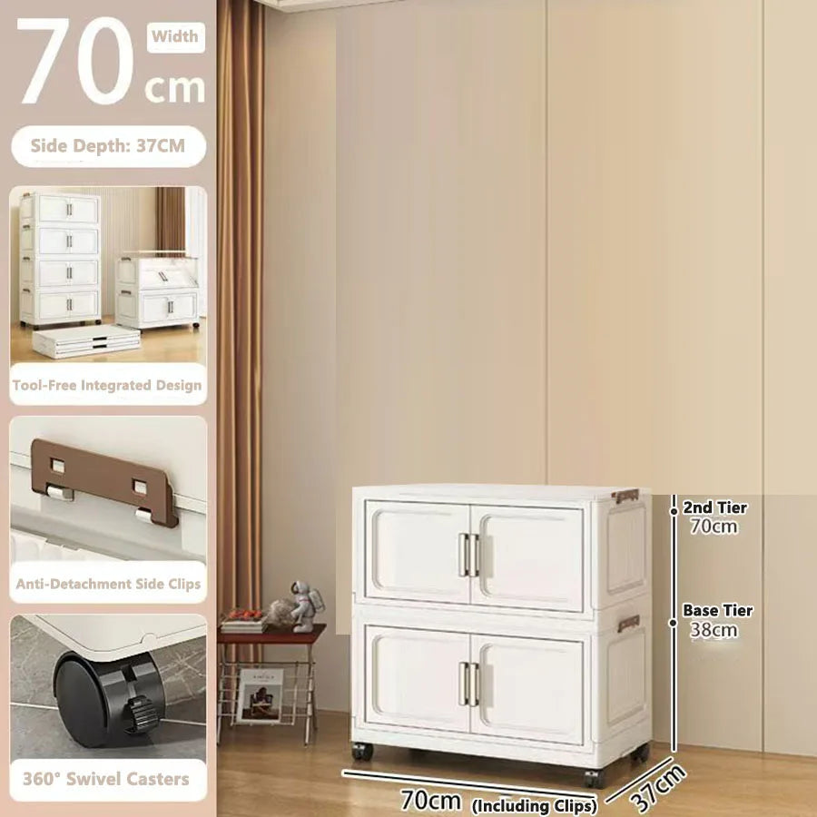 Armoire de rangement pliable pour vêtements de bébé et enfants