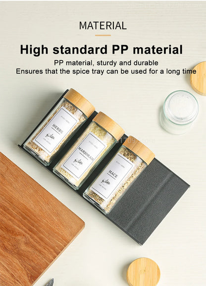 Organisateur de Tiroir à Épices 4 Niveaux - Support Réglable Pratique