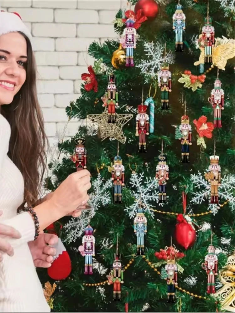 Ensemble casse-noisette en bois, 12 pièces - Décoration de Noël