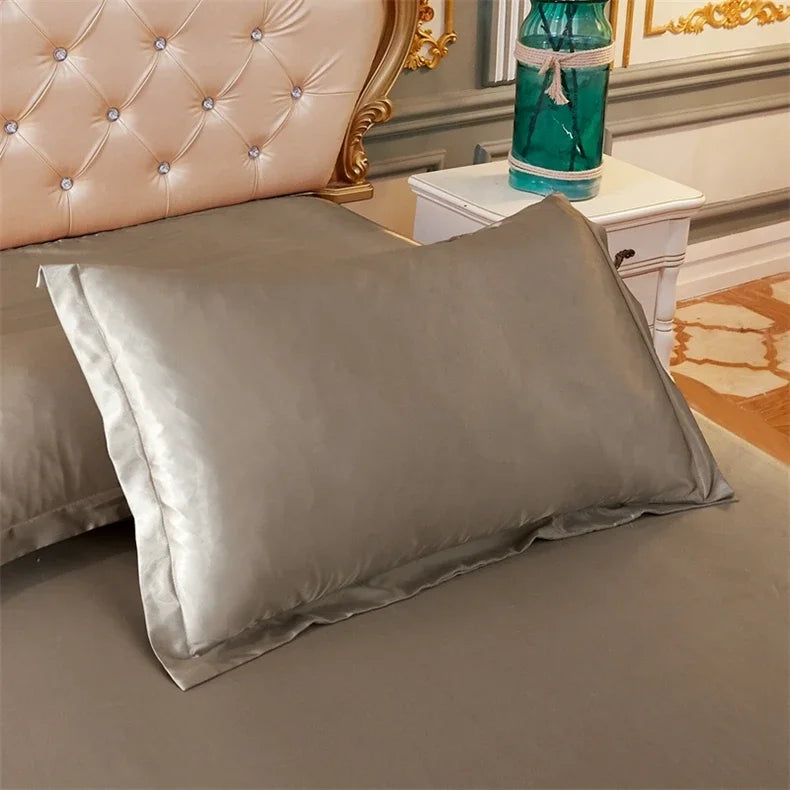 Taie d'oreiller en satin luxueux 48x74 - Confort et élégance