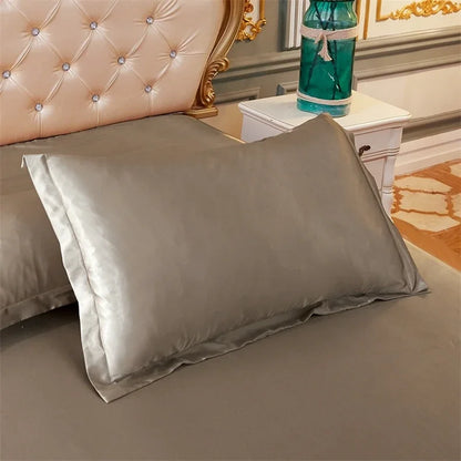 Taie d'oreiller en satin luxueux 48x74 - Confort et élégance