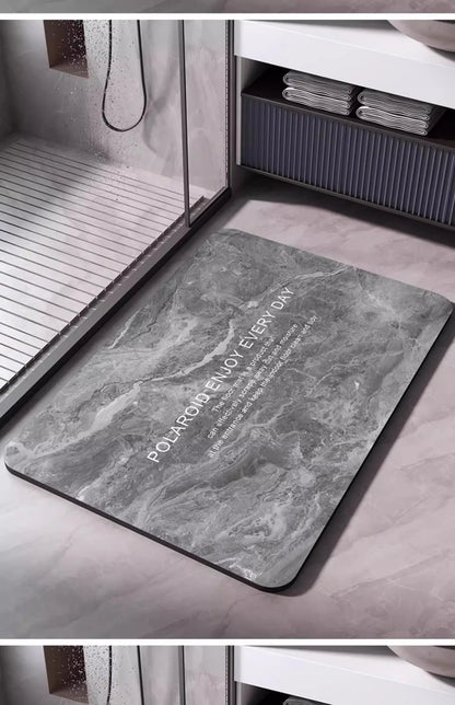 Tapis de Bain en Diatomite Antidérapant - Séchage Rapide & Lavable